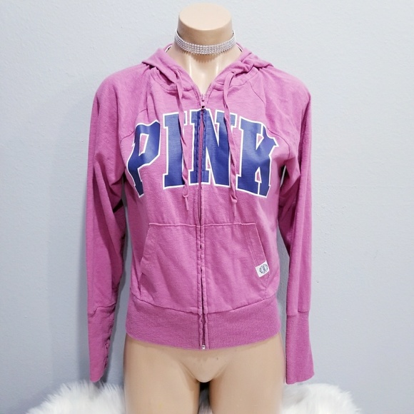 PINK Victoria's Secret Jackets & Blazers - PINK Victoria's Secret hoodie print jacket XS